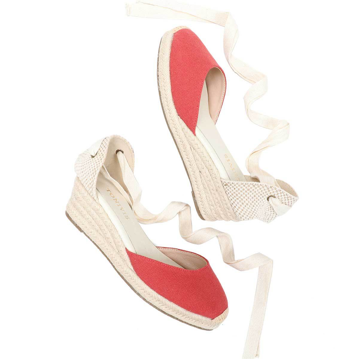 Sewing Fabric - Women Wedge Espadrilles Lace Up Sandals