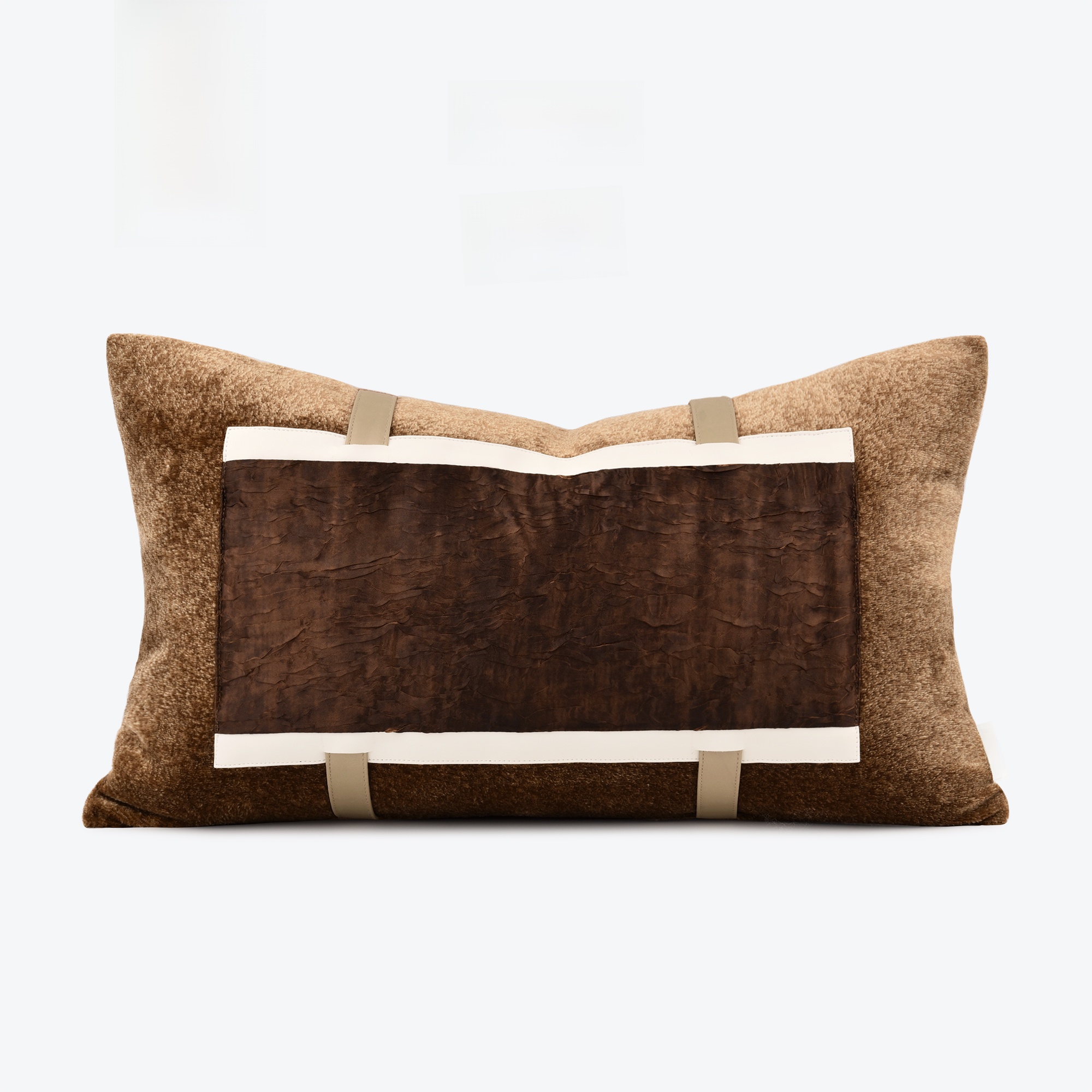 Century Textile & Sewing Supply Hours - Mid-Century Modern Brown Coffee Pillow Lumbar