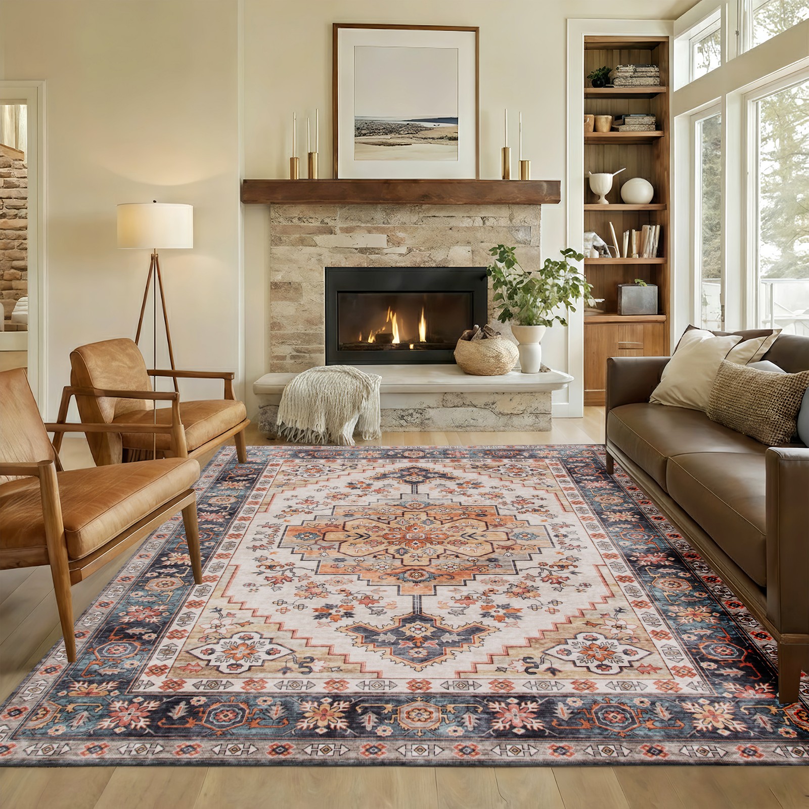 Century Textile & Sewing Supply Hours - Area Rug 5x7, Machine Washable Rug