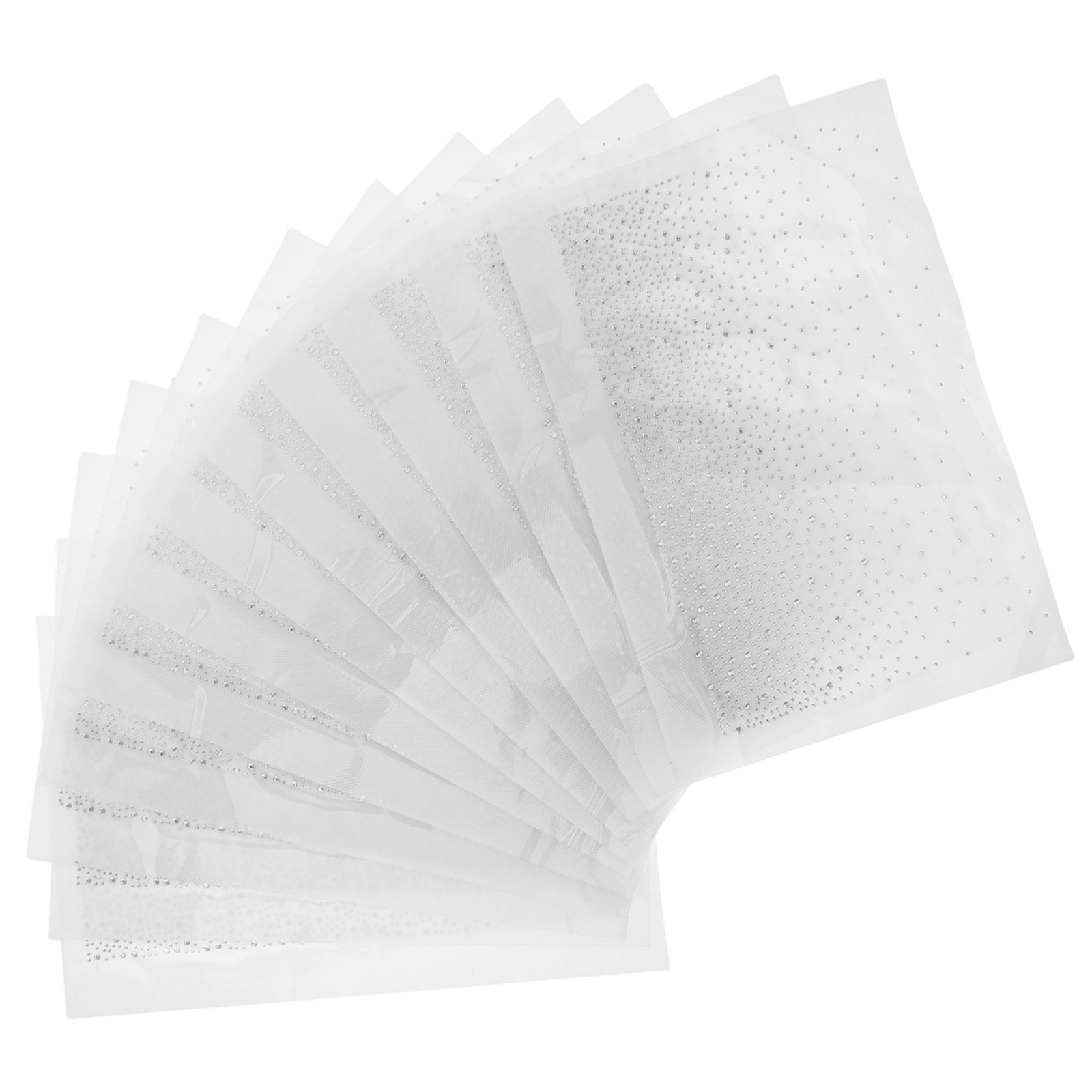 Iron On Patch - 12 Sheets Shiny Rhinestone Applique Patches