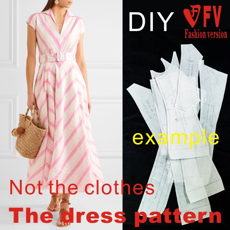 Textile Sewing Patterns - Women's clothing pattern V-Neck long sewing