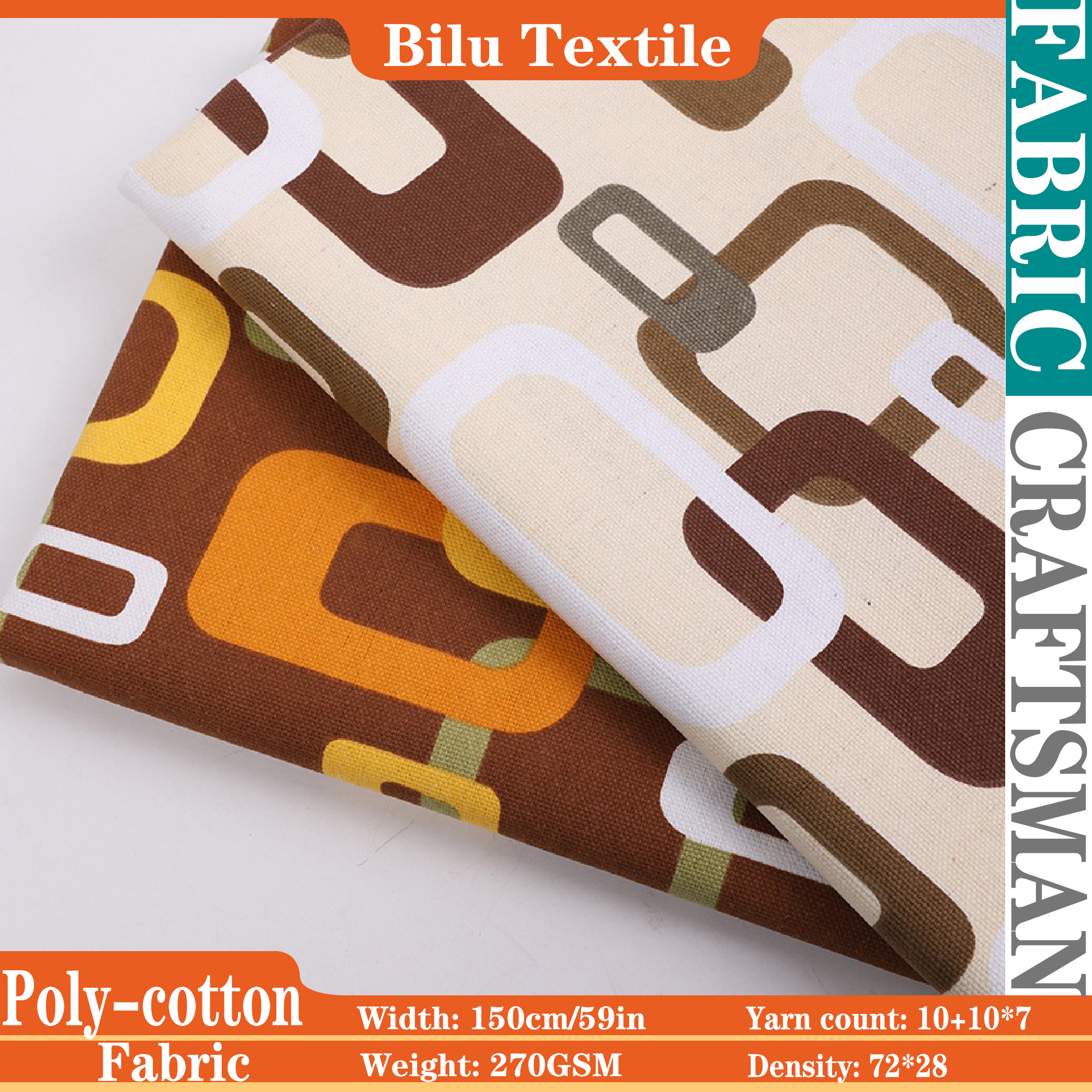 Sewing Textiles - Poly-Cotton Canvas Fabric - Designer Home