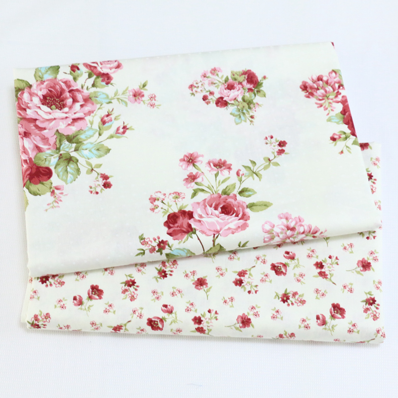 Sewing Textiles - Cotton Twill Printed Fabric Peony Small