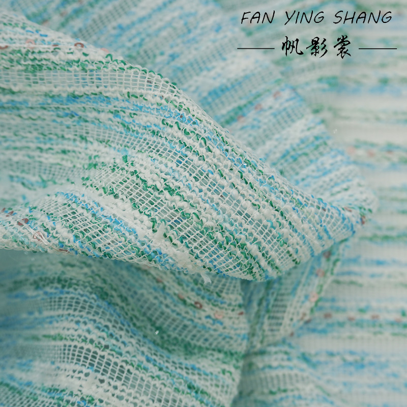 Green Sky Blue White Sequin Tw - Sewing Tweed incelemesi ve fiyatı