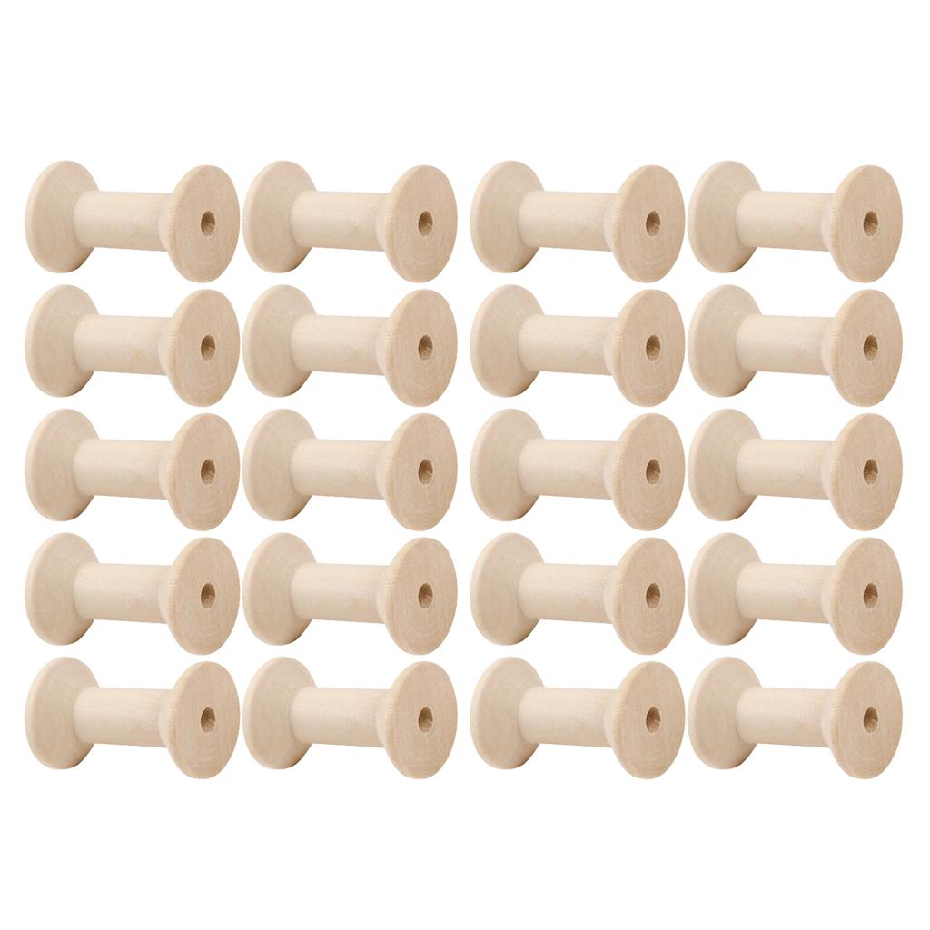 20pcs Wooden Bobbins Thread Sp - Thread Bobbins Empty incelemesi ve fiyatı