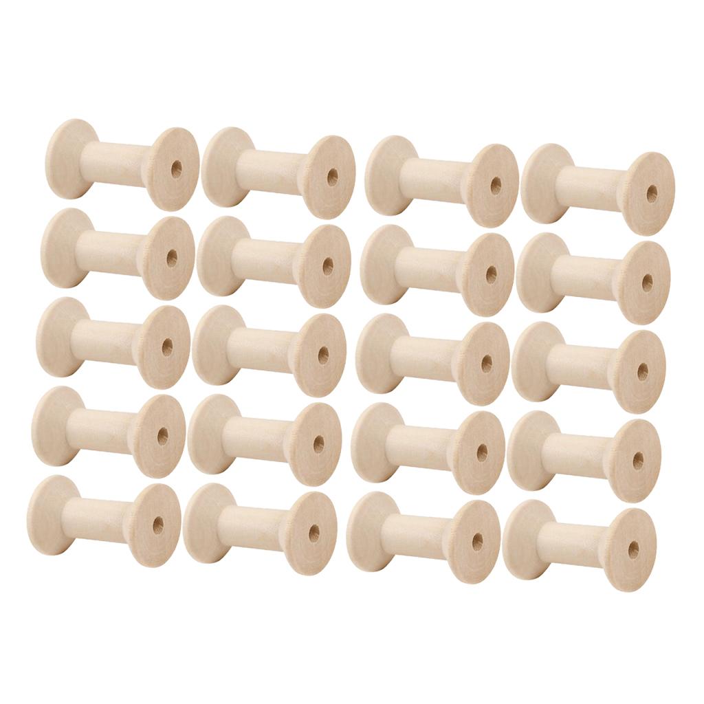20pcs Wooden Bobbins Thread Sp - Thread Bobbins Empty incelemesi ve fiyatı