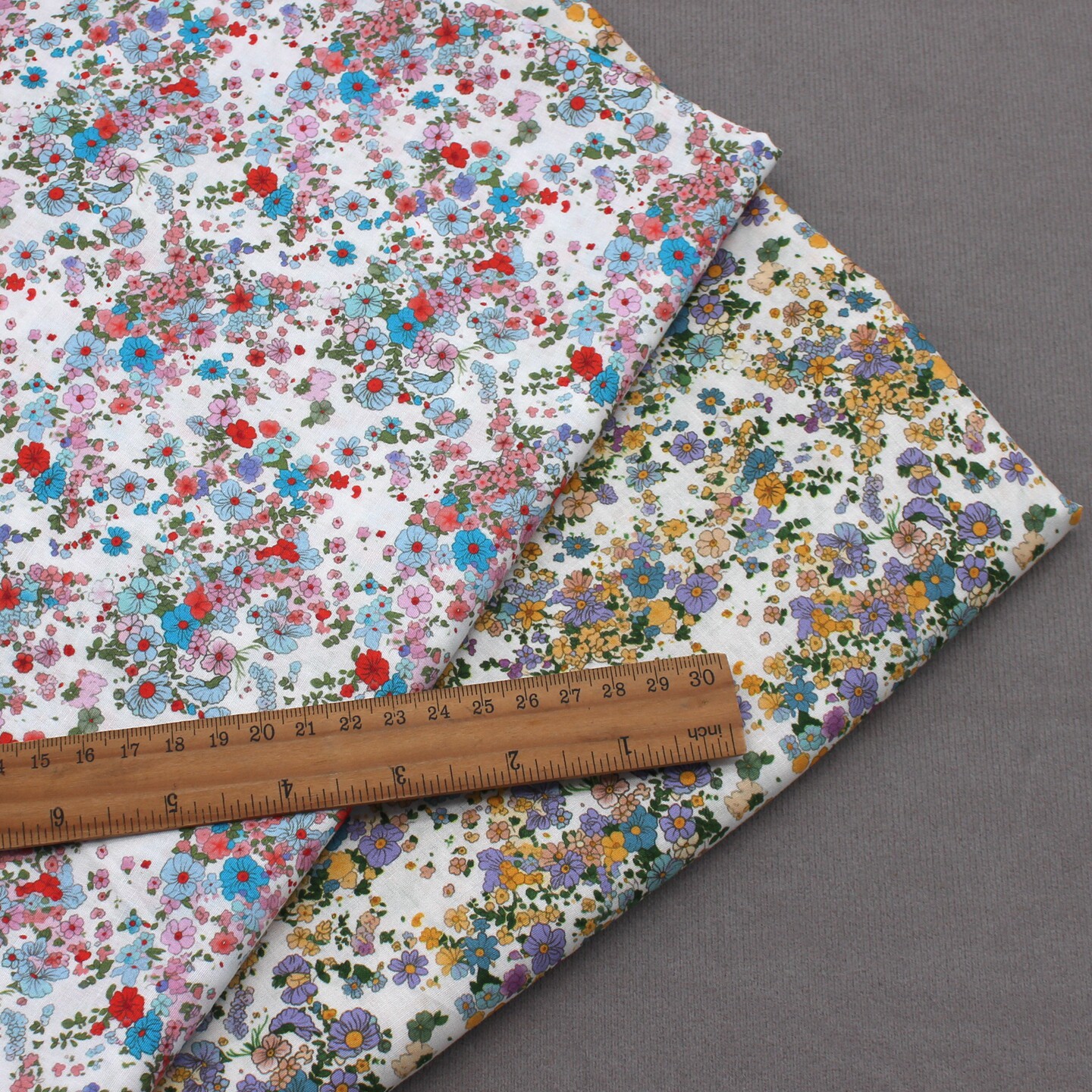 Vintage Floral 100% Cotton Fab - Vintage Sewing Textile incelemesi ve fiyatı