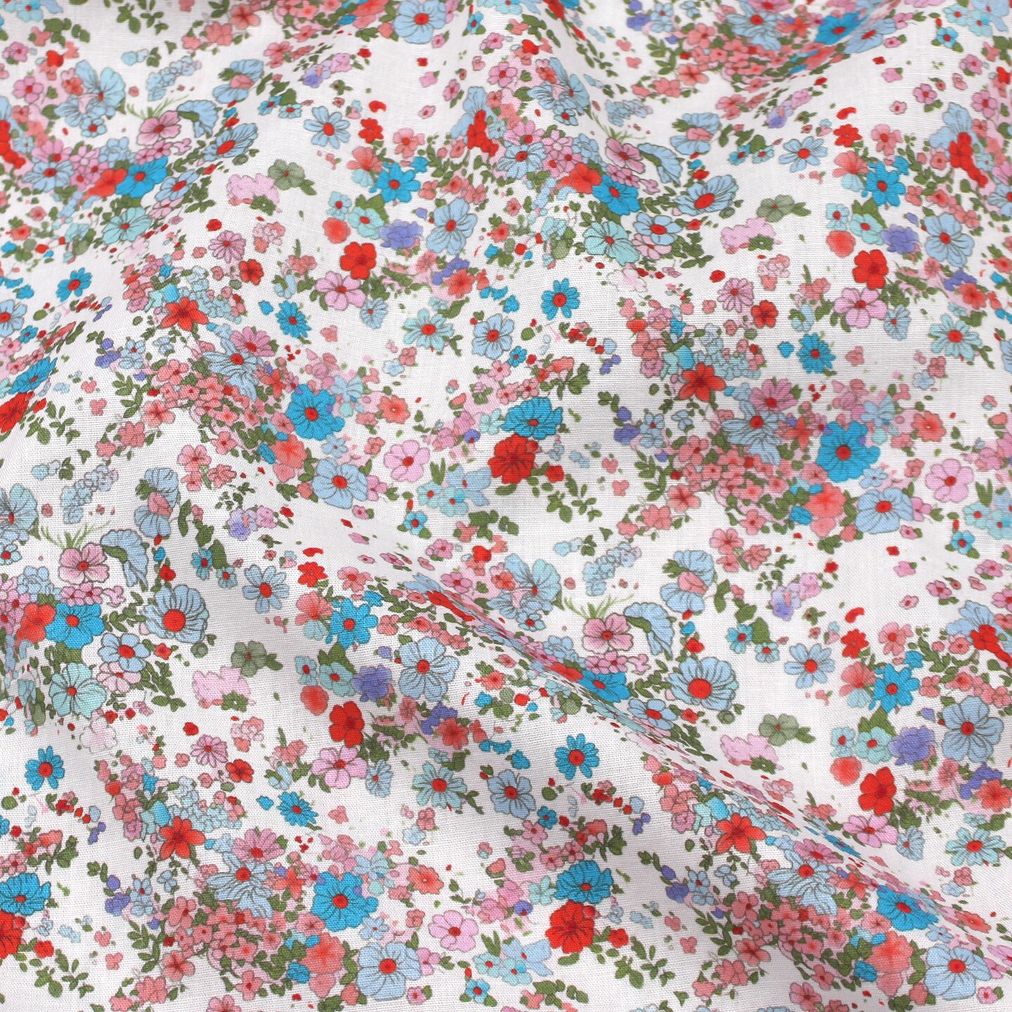 Vintage Floral 100% Cotton Fab - Vintage Sewing Textile incelemesi ve fiyatı