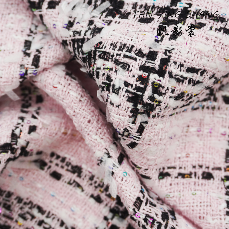Pink Classical Big Plaid Color - Sewing Tweed incelemesi ve fiyatı