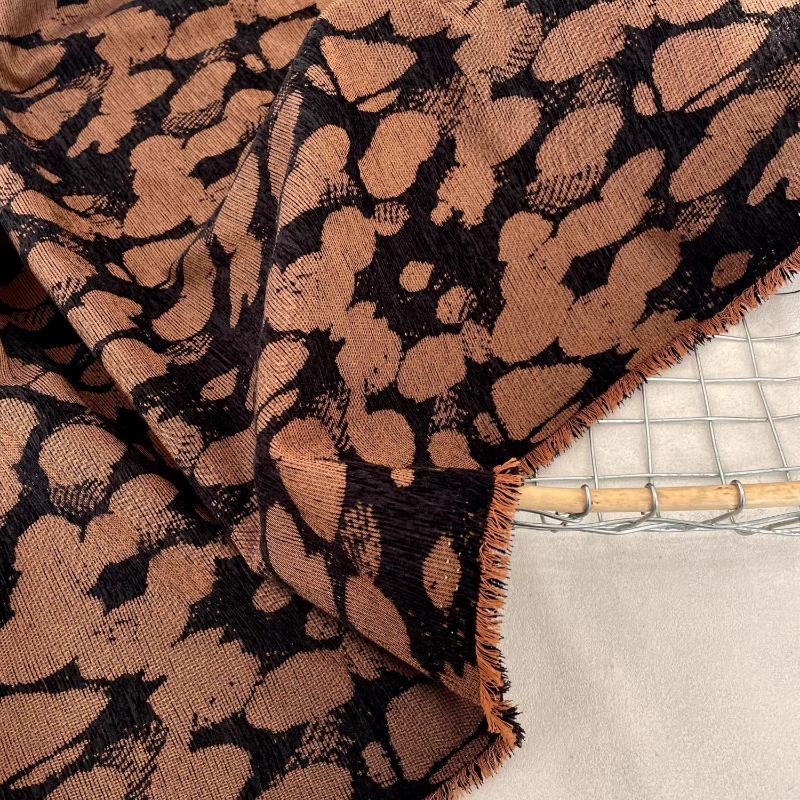 Brown Rock Texture Woven Fabri - Vintage Sewing Textile incelemesi ve fiyatı