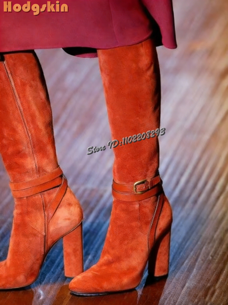 Retro Buckle Straps Boots Sued - Sewing Zipper incelemesi ve fiyatı