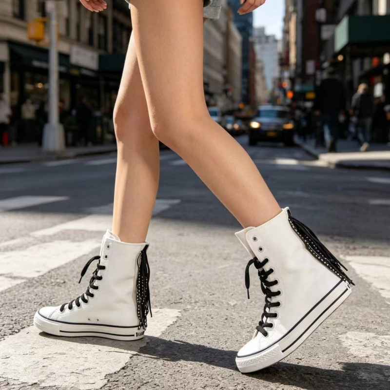 Canvas Shoes Woman New Medium  - Sewing Front Zipper incelemesi ve fiyatı