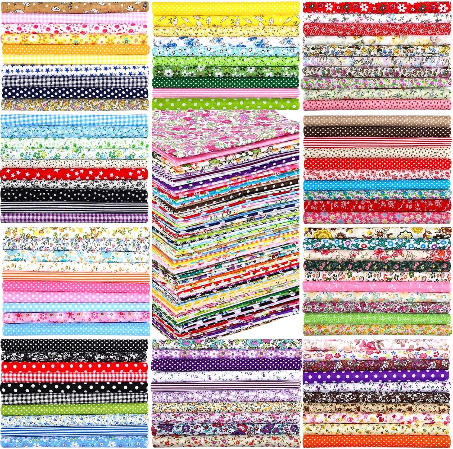 50PCS/100PCS 100% Cotton Fabri - Sewing Tweed incelemesi ve fiyatı