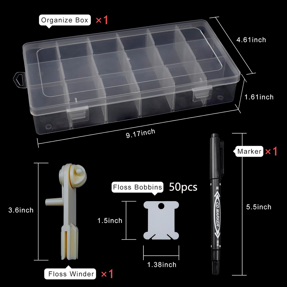 Embroidery Floss Organizer 18  - Bobbin Organizer Box incelemesi ve fiyatı