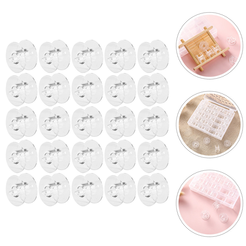 1Set Wear-Resistant Transparen - Thread Bobbins Empty incelemesi ve fiyatı