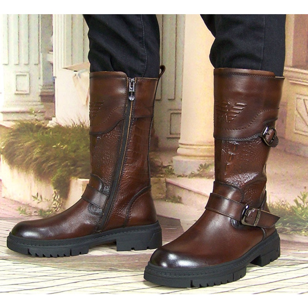 Fashion Men's Genuine Leather  - Sewing Zipper incelemesi ve fiyatı