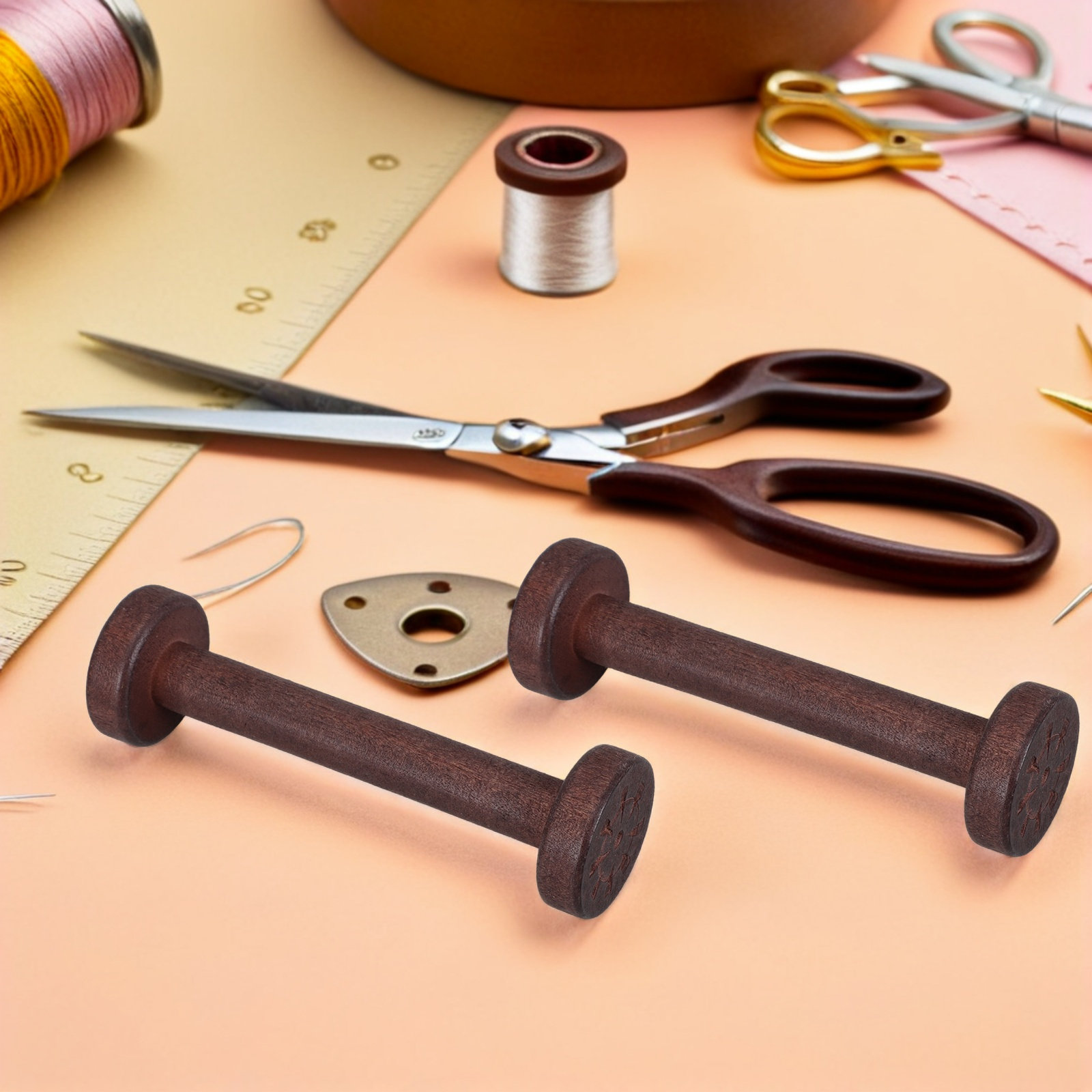 5Pcs Handpolished Wooden Spool - Thread Bobbins Empty incelemesi ve fiyatı