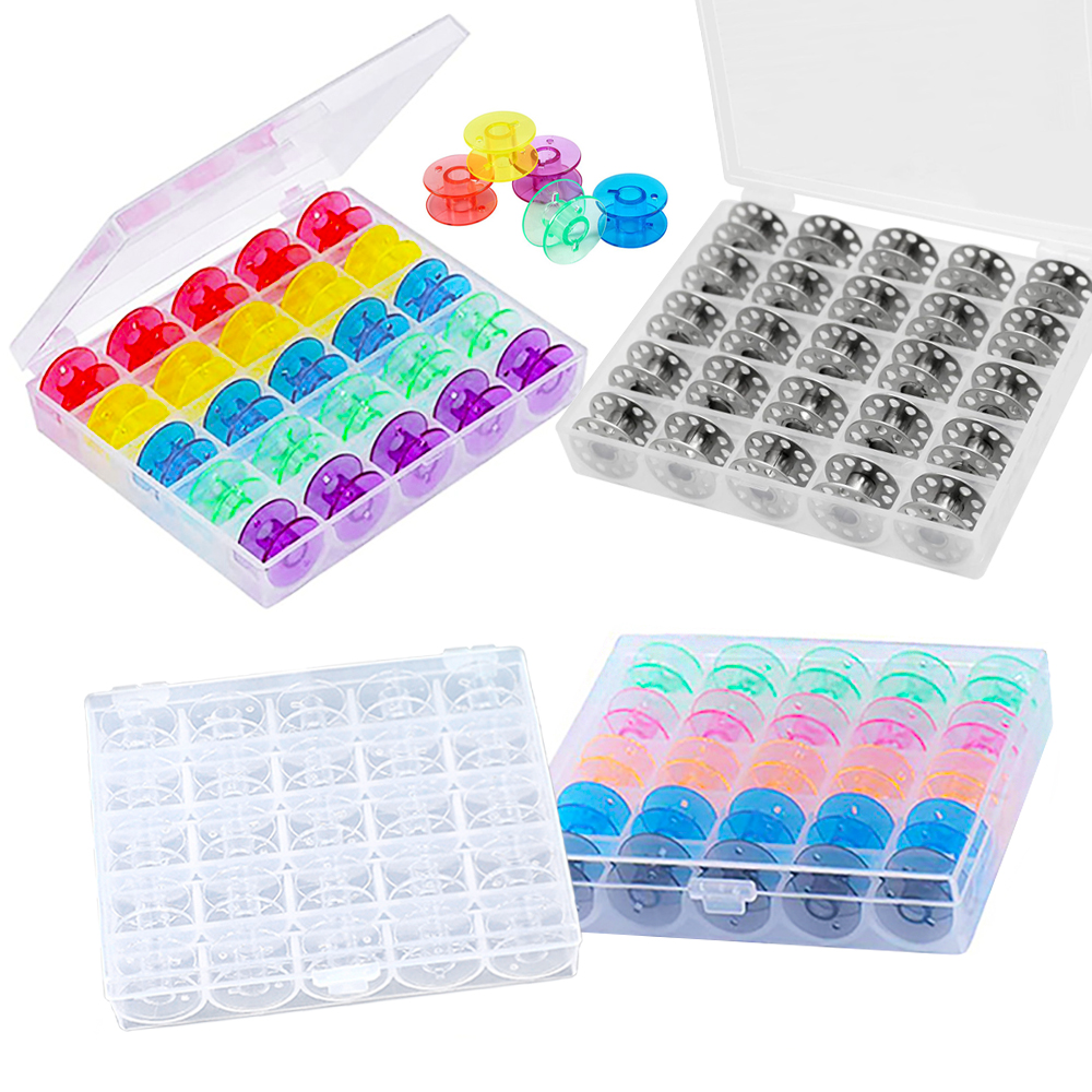 25Pcs/Set Plastic Threads Bobb - Bobbin Organizer Box incelemesi ve fiyatı