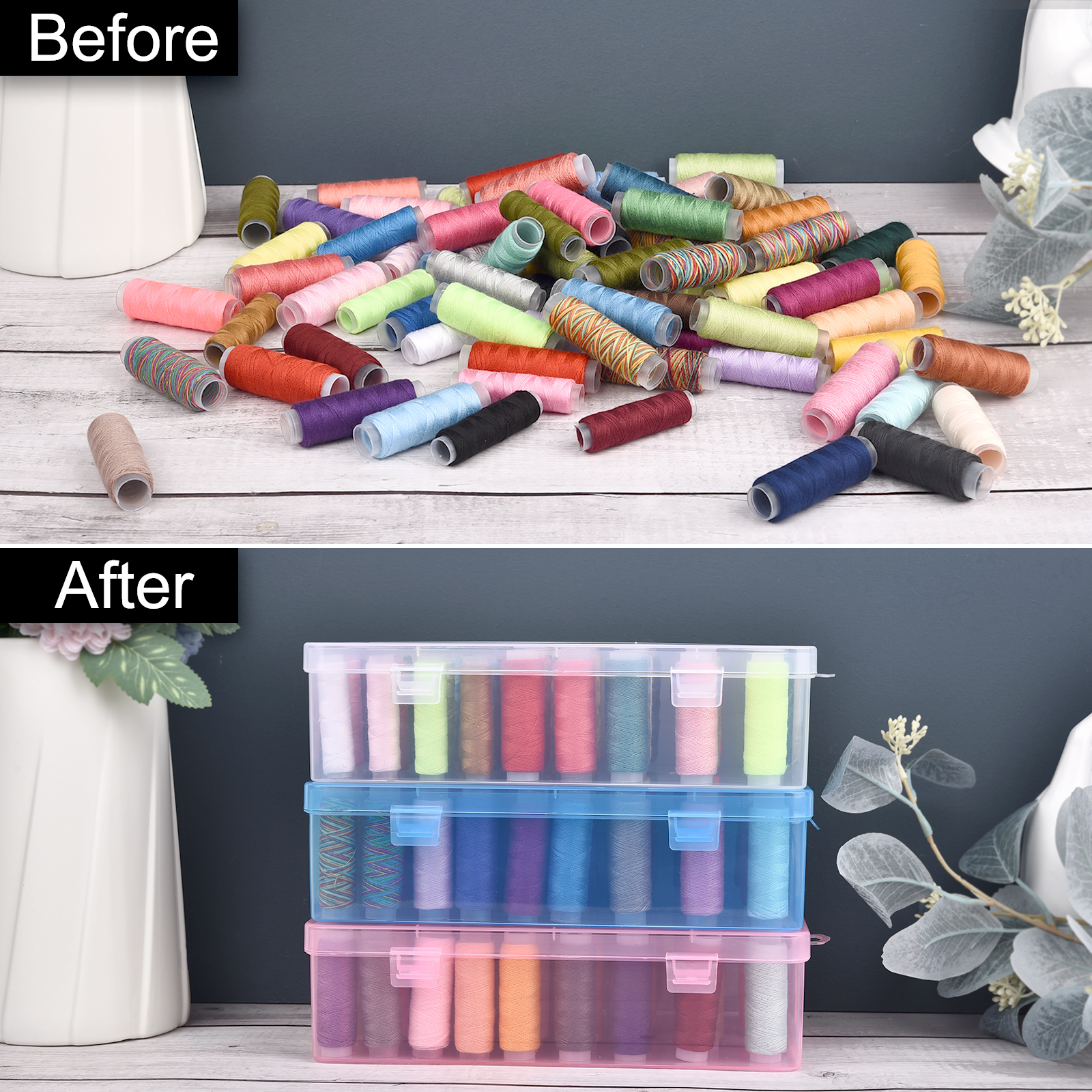 New Sewing Thread Box 42 Piece - Bobbin Organizer Box incelemesi ve fiyatı