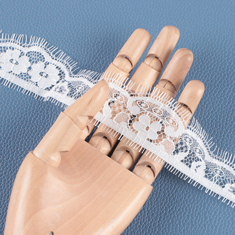 White Lace Big Eyelash Lace Me - Sewing Eyelet Fabric incelemesi ve fiyatı