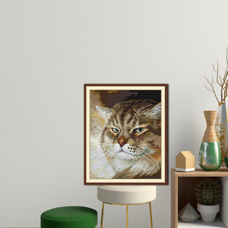 An Angry Cat HD Pattern Embroi - Textile Sewing Patterns incelemesi ve fiyatı