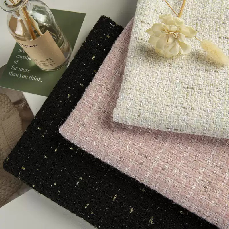 Beige Color and Gold Wire Yarn - Sewing Tweed incelemesi ve fiyatı