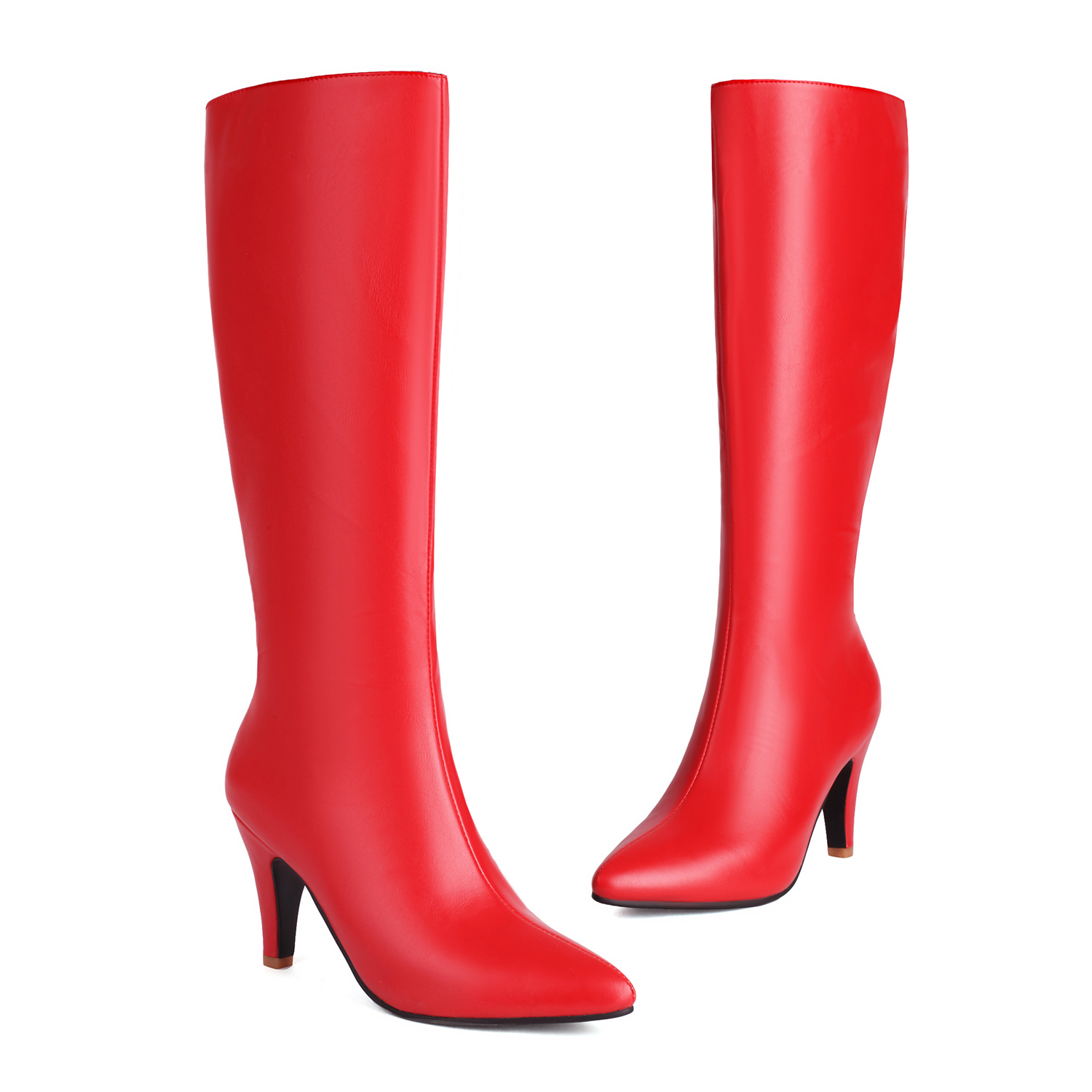 Autumn Winter Women Knee High  - Sewing Zipper incelemesi ve fiyatı