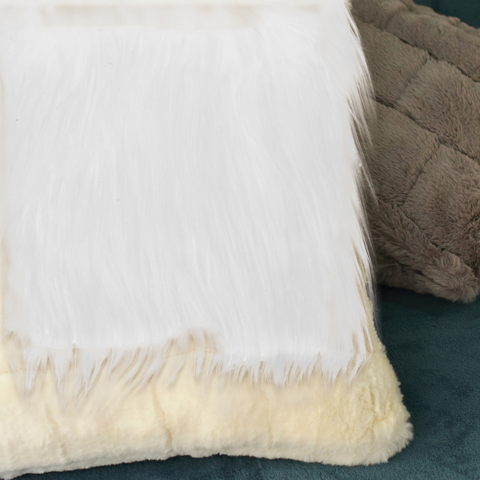 2Pcs Long Pile Synthetic Squar - Sewing Textiles incelemesi ve fiyatı