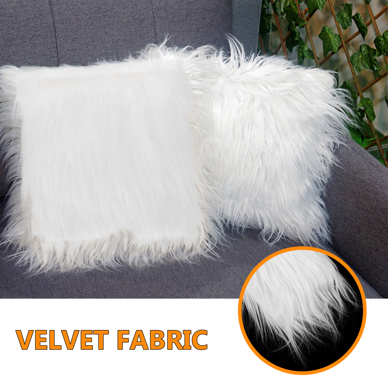 2Pcs Long Pile Synthetic Squar - Sewing Textiles incelemesi ve fiyatı