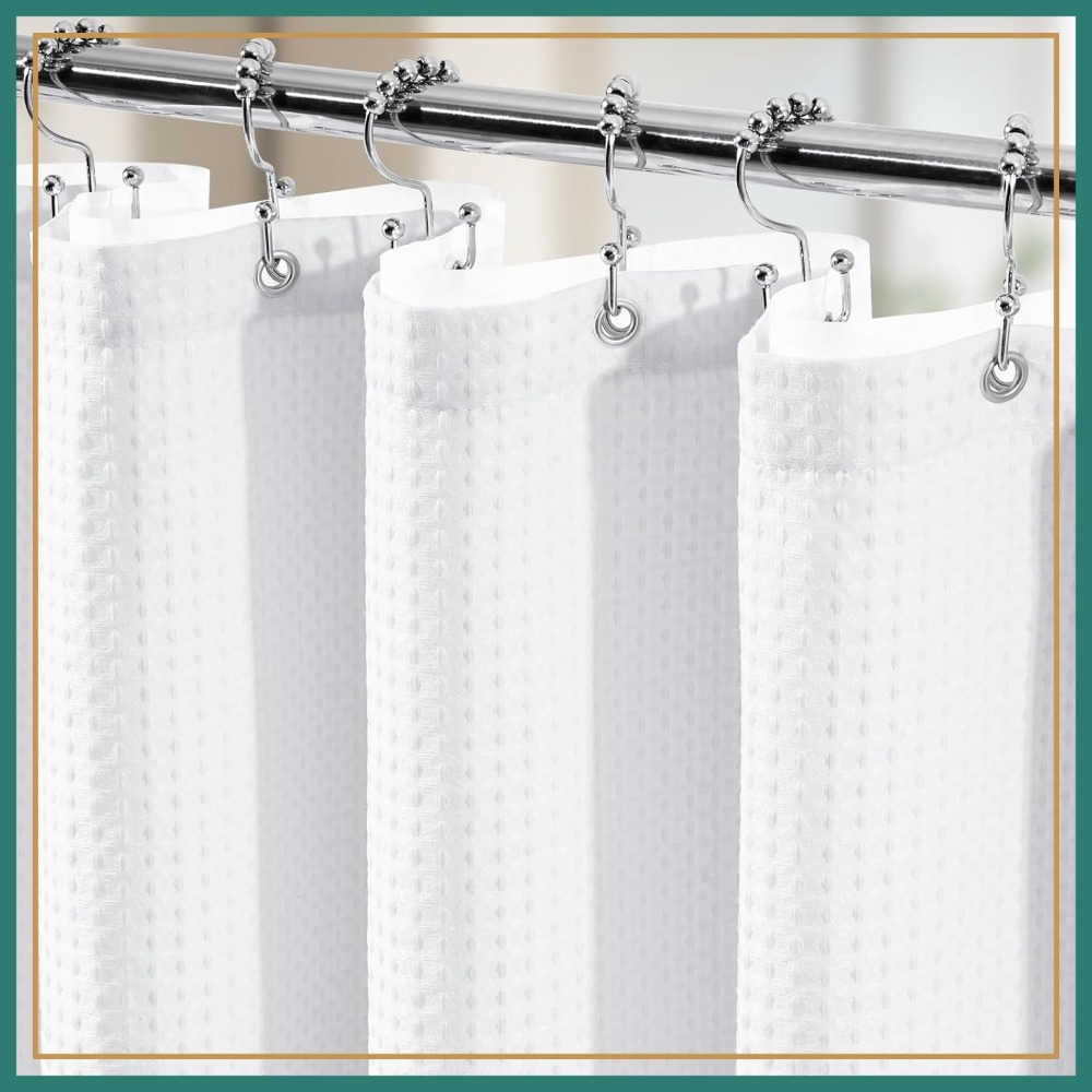 3 in 1 Waffle Shower Curtain S - Fabric Weight Set incelemesi ve fiyatı