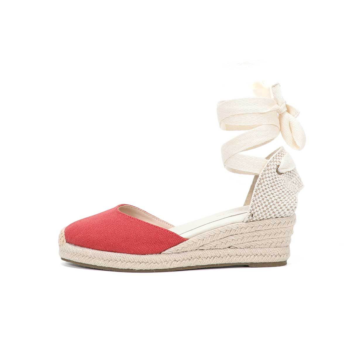 Women Wedge Espadrilles Lace U - Sewing Fabric incelemesi ve fiyatı