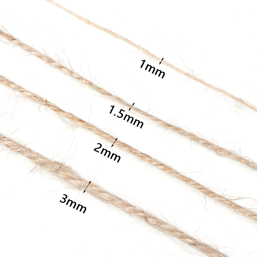 100Meters Natural Jute Rope St - Vintage Sewing Textile incelemesi ve fiyatı