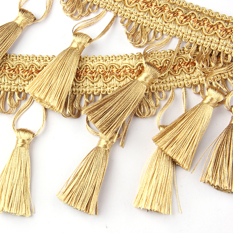 Long Gold Sewing Tassel Fringe - Sewing Thread In Textile incelemesi ve fiyatı