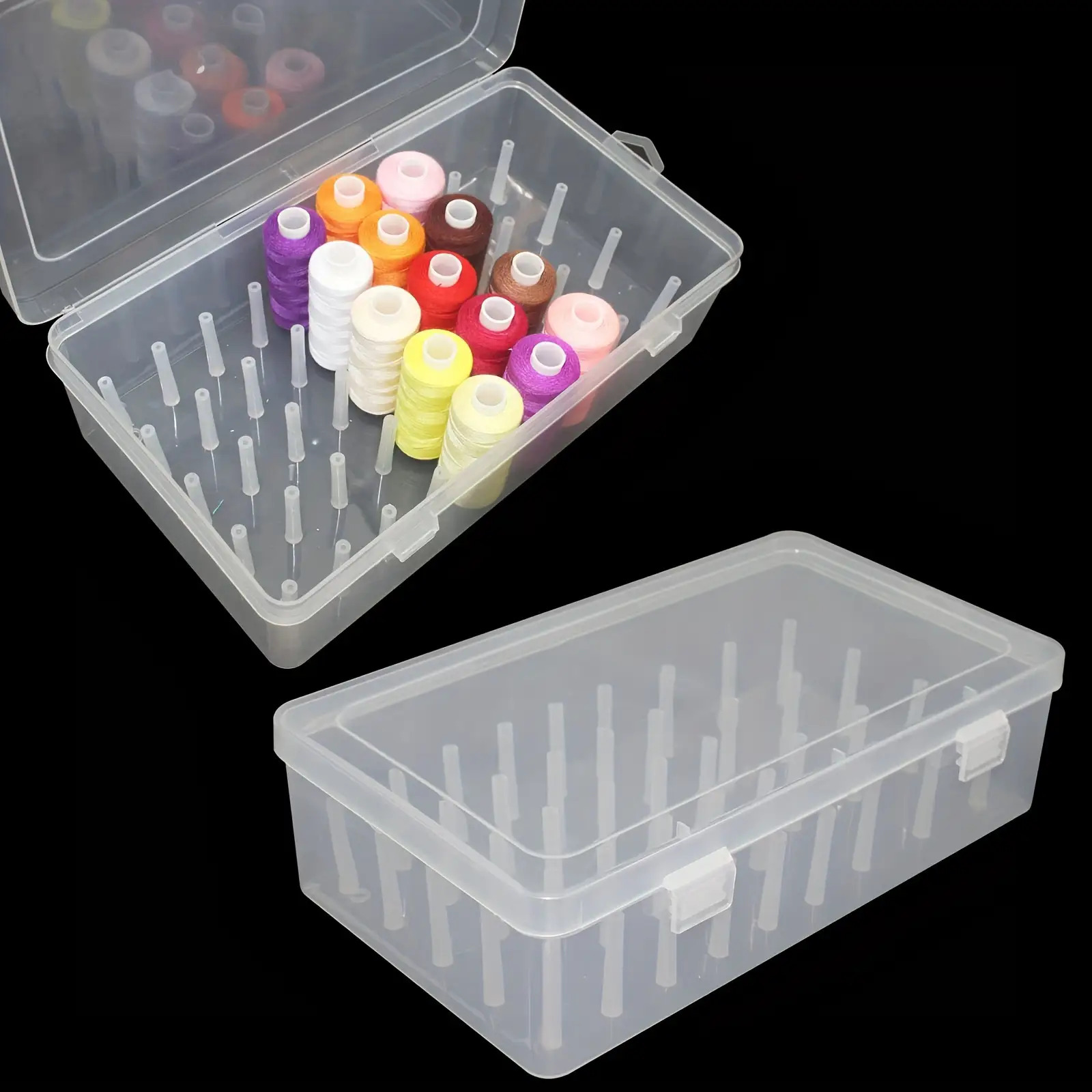 Clear Plastic Sewing Thread St - Bobbin Organizer Box incelemesi ve fiyatı