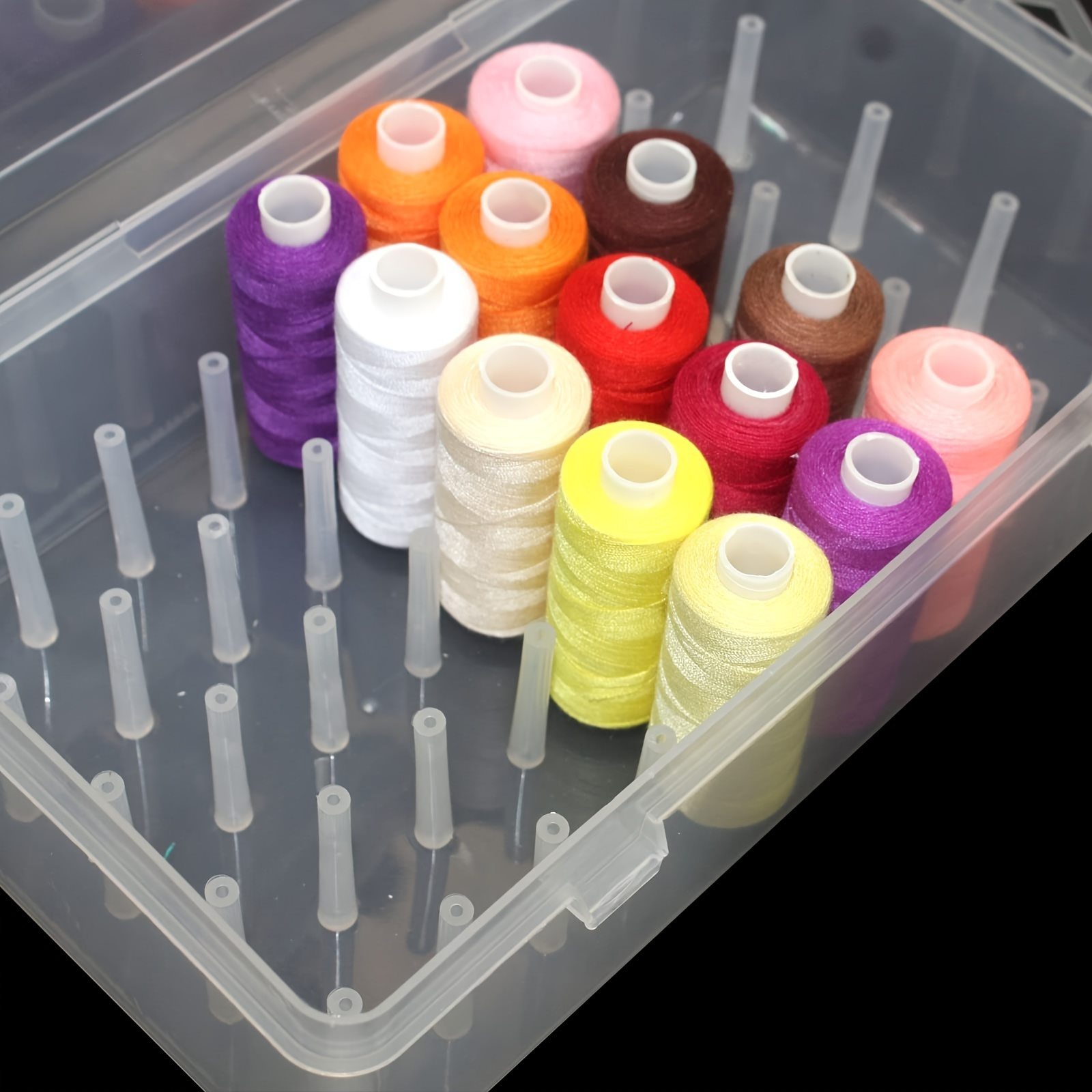 Clear Plastic Sewing Thread St - Bobbin Organizer Box incelemesi ve fiyatı
