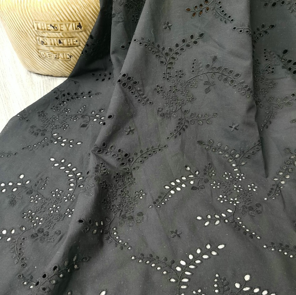 High-quality black hollow-out  - Sewing Eyelet Fabric incelemesi ve fiyatı