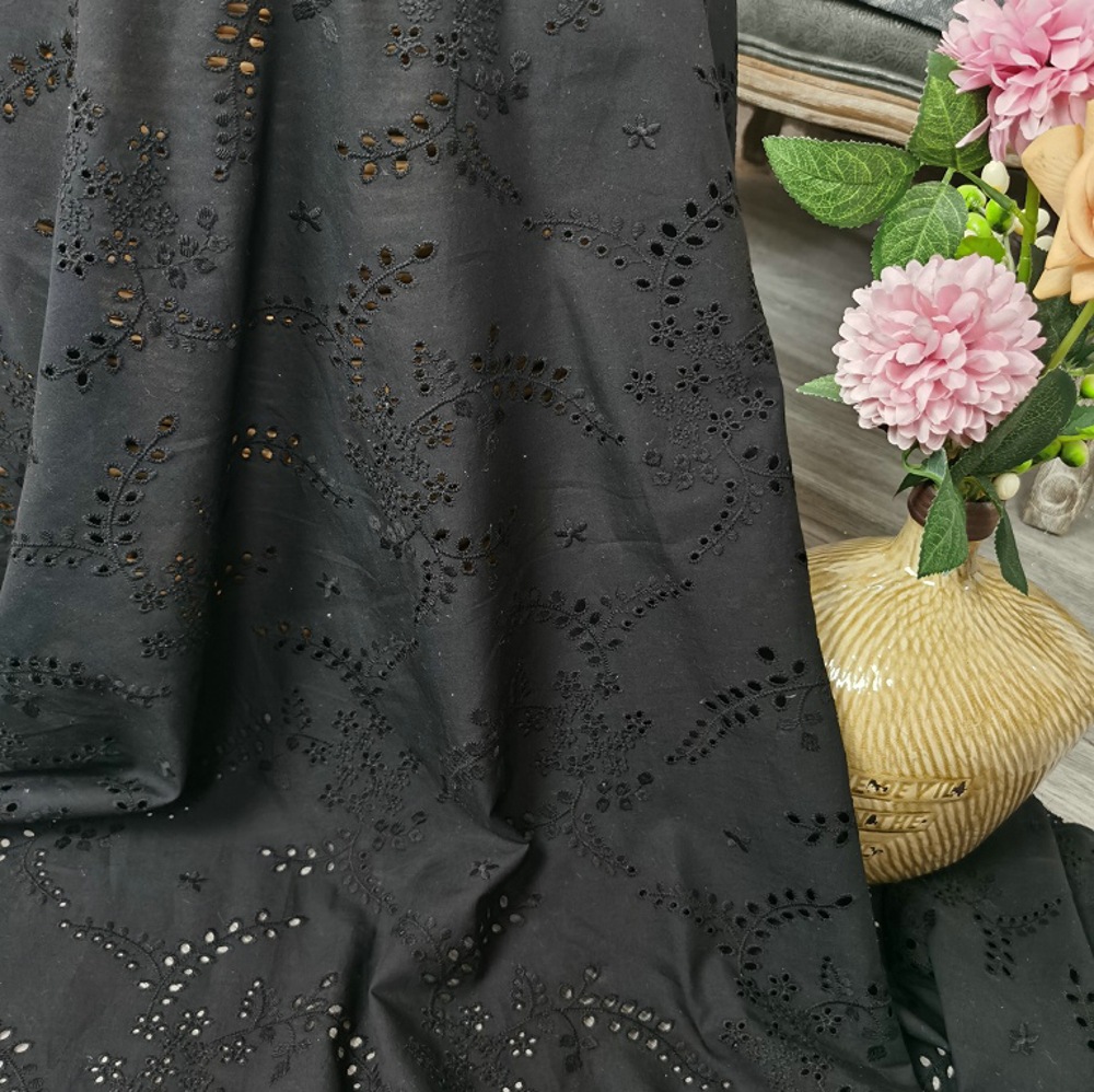 High-quality black hollow-out  - Sewing Eyelet Fabric incelemesi ve fiyatı