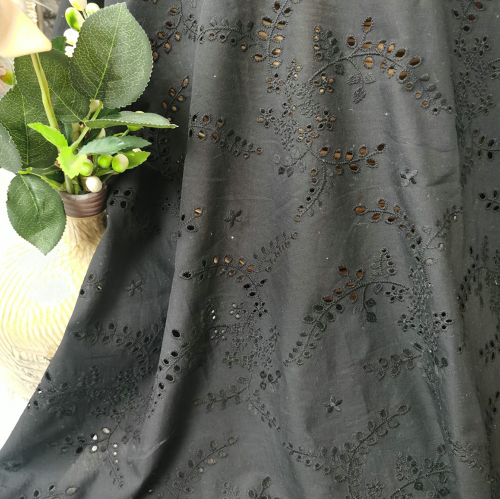 High-quality black hollow-out  - Sewing Eyelet Fabric incelemesi ve fiyatı
