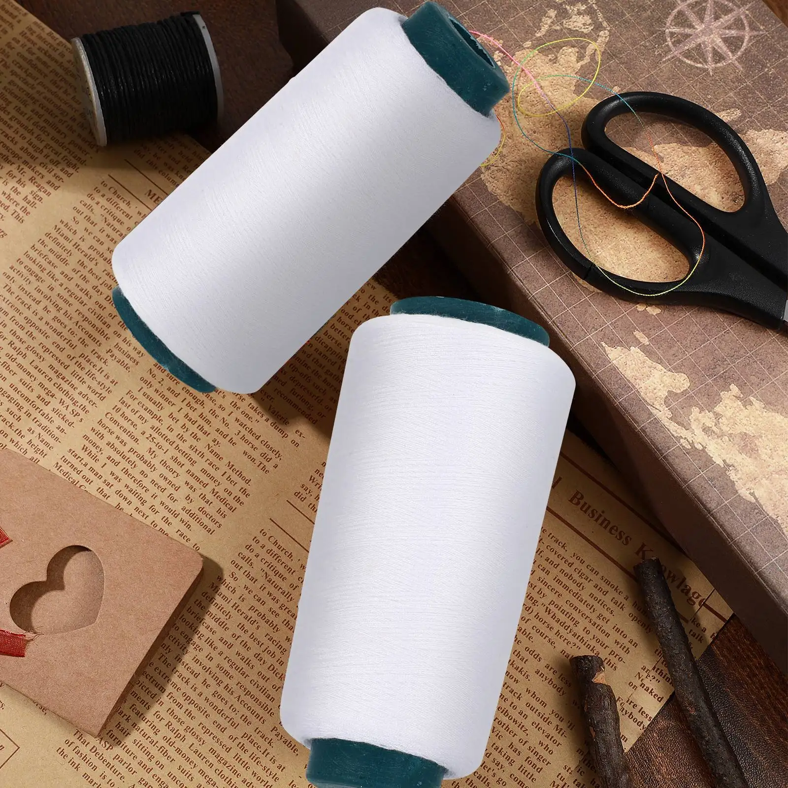 3000 Yards Bleached White Cott - Sewing Thread In Textile incelemesi ve fiyatı