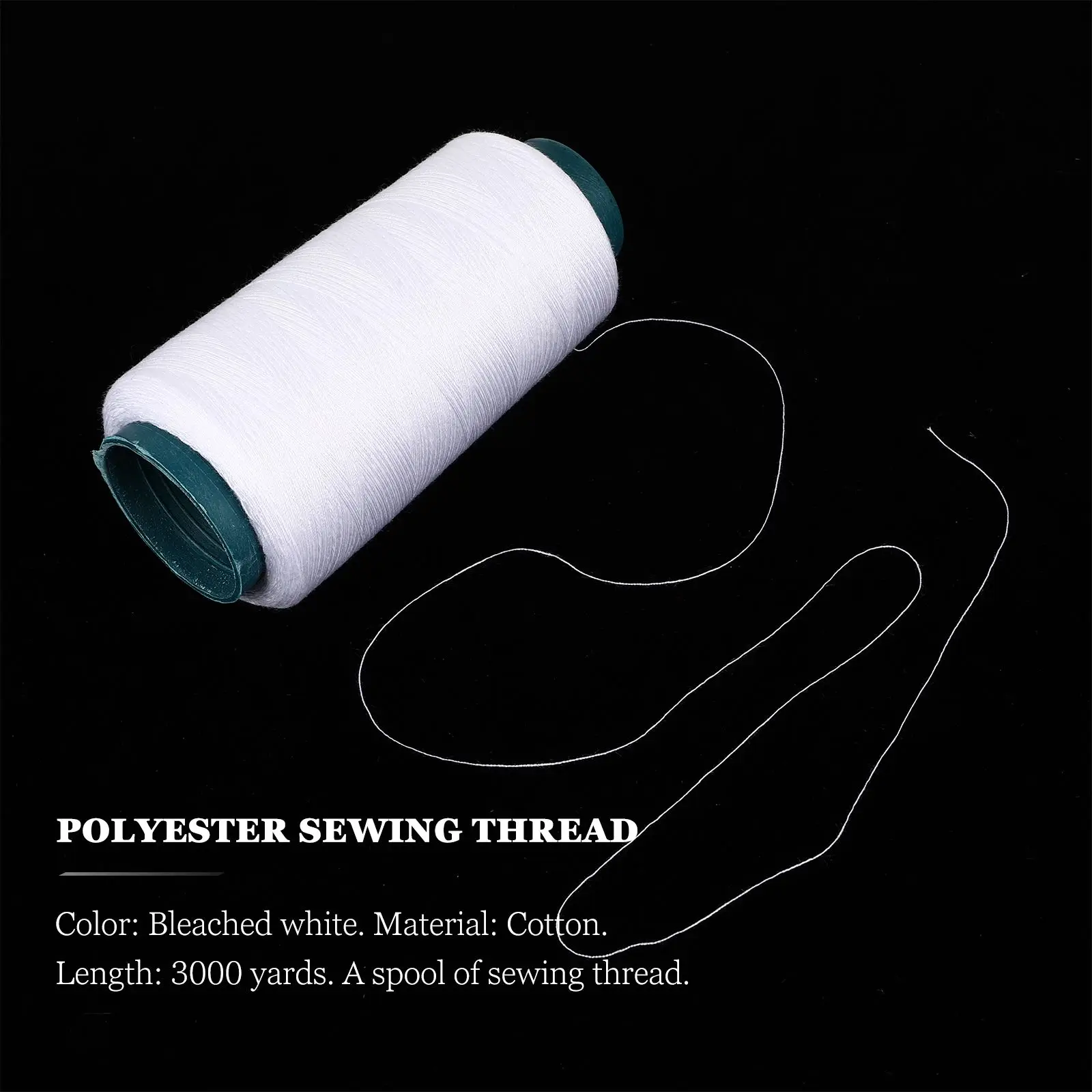 3000 Yards Bleached White Cott - Sewing Thread In Textile incelemesi ve fiyatı