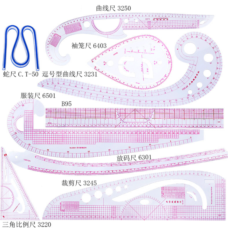 5/6/9pcs Set Tailor Measuring  - Textile Sewing Patterns incelemesi ve fiyatı