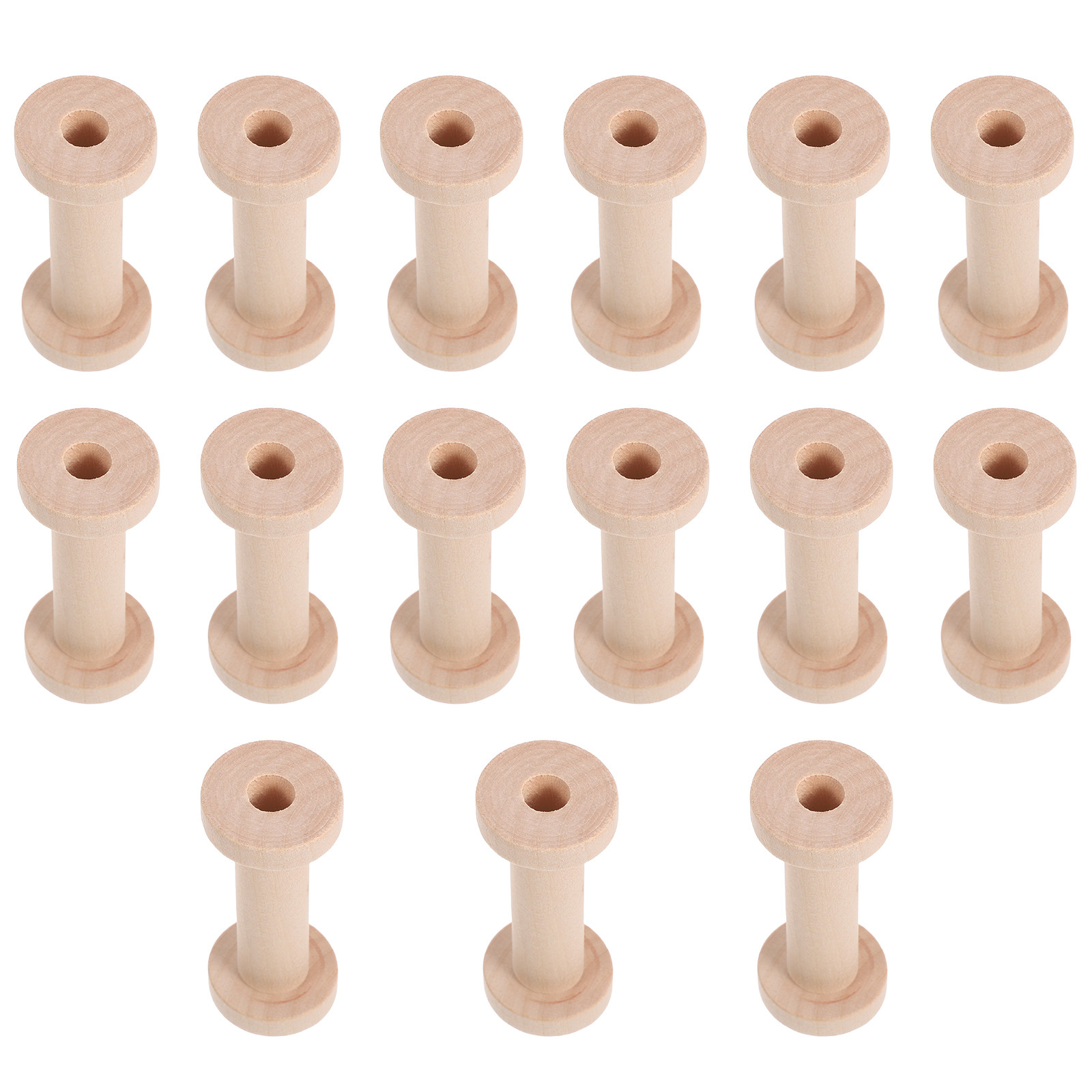 15Pcs Natural Wood Spools Vint - Thread Bobbins Empty incelemesi ve fiyatı