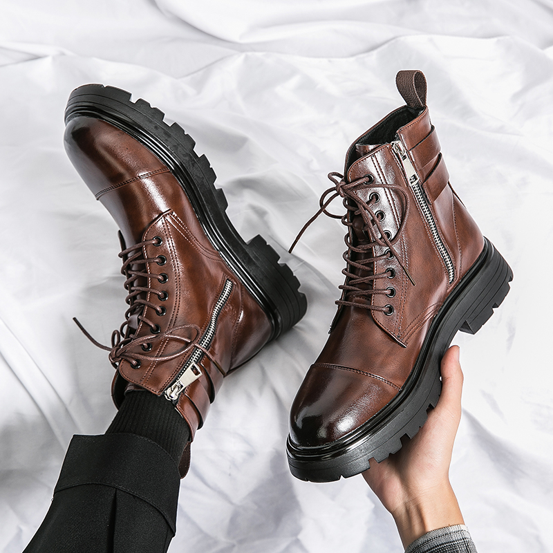 Brand Men's Naked Boots Fashio - Sewing Zipper incelemesi ve fiyatı
