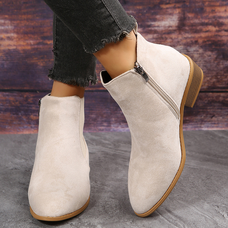 Women's Short Boots Autumn Poi - Sewing Zipper incelemesi ve fiyatı
