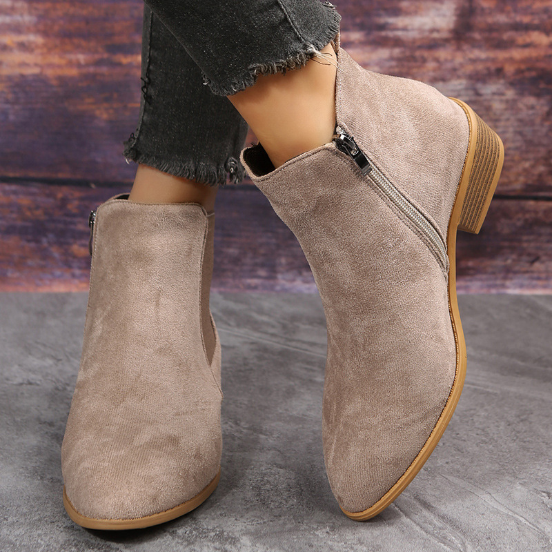 Women's Short Boots Autumn Poi - Sewing Zipper incelemesi ve fiyatı