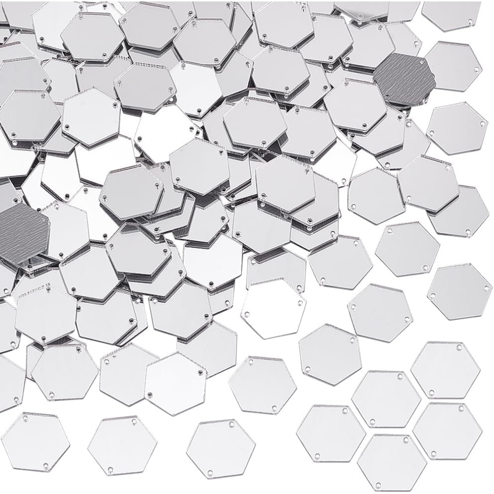 200pcs Hexagon Sew on Mirrors  - Sewing Kit incelemesi ve fiyatı
