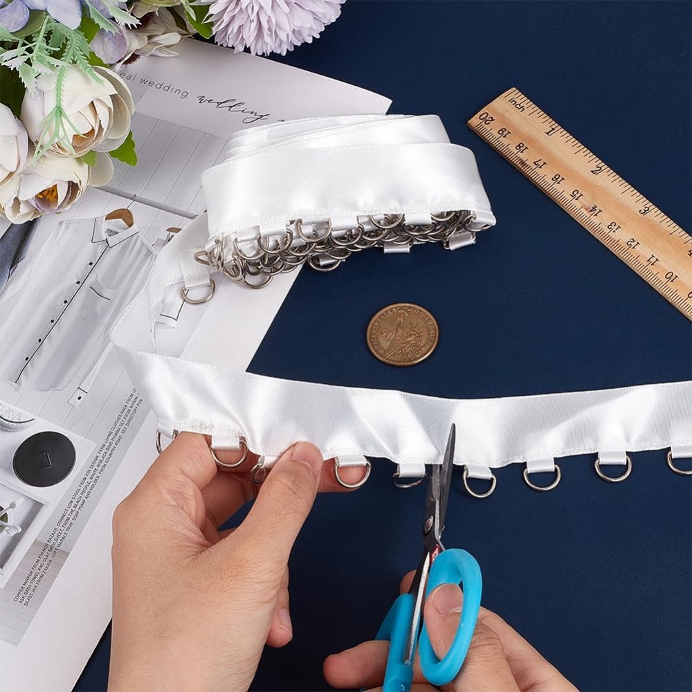 4 Yards White Grommet Trim wit - Sewing Kit incelemesi ve fiyatı