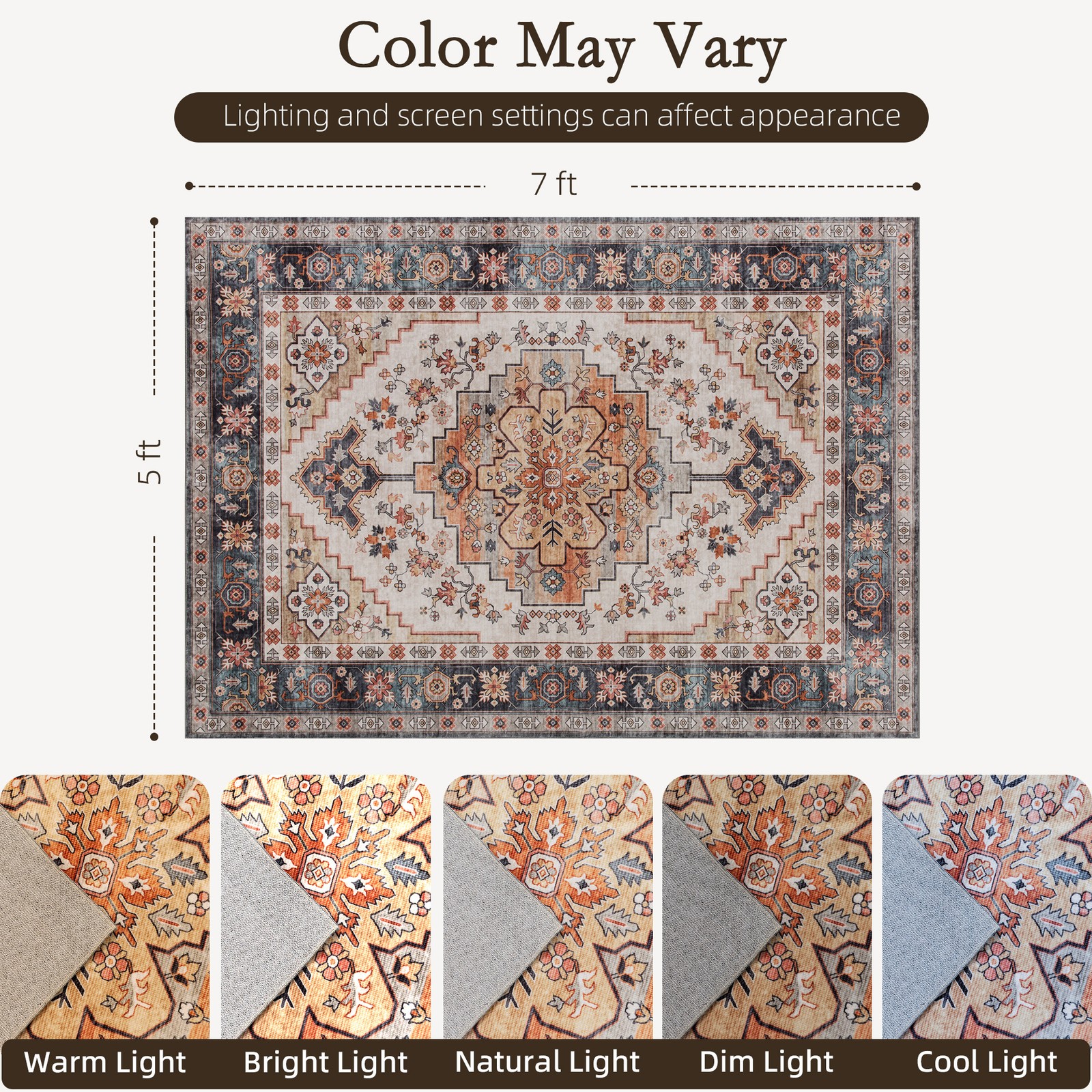 Area Rug 5x7, Machine Washable - Century Textile & Sewing Supply Hours incelemesi ve fiyatı