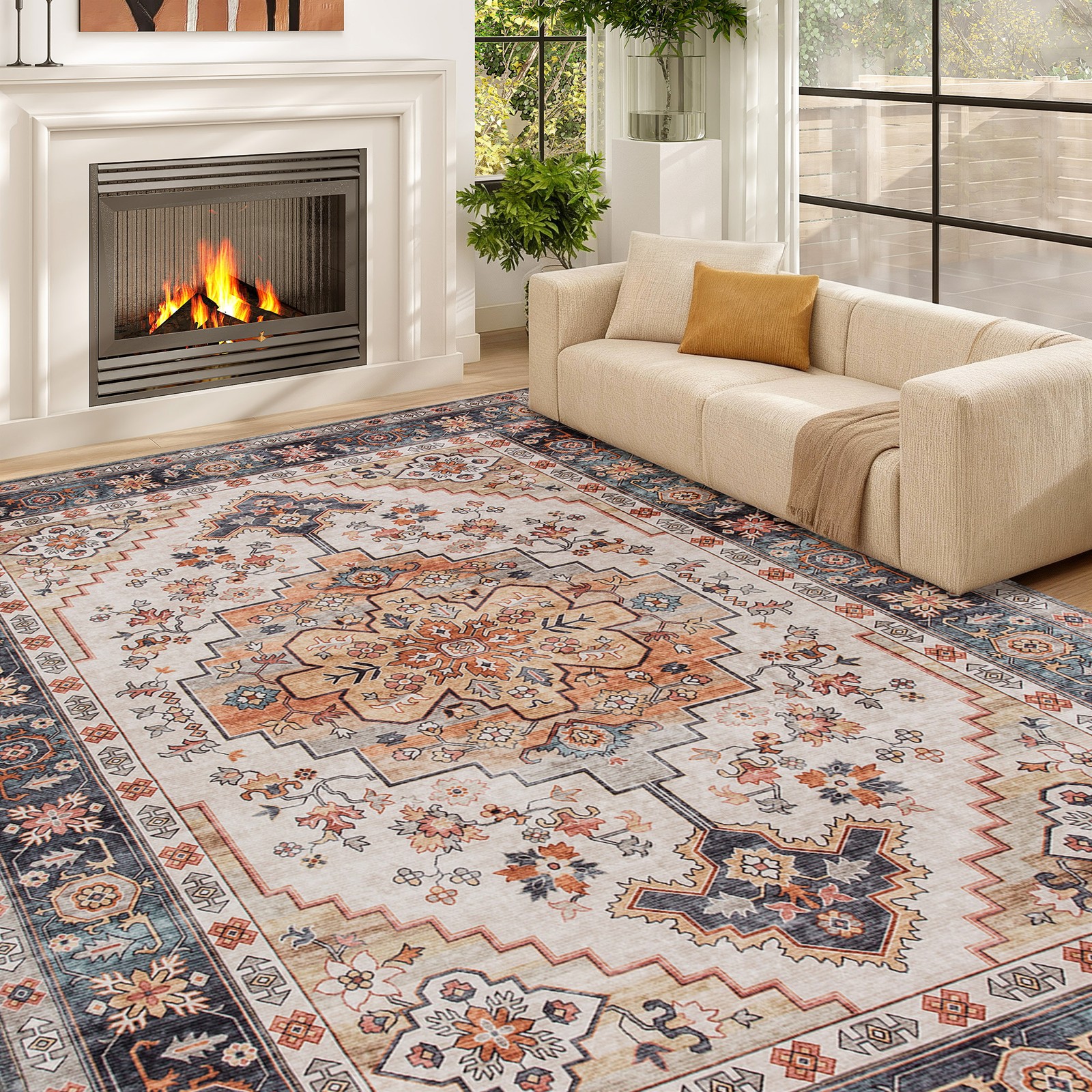 Area Rug 5x7, Machine Washable - Century Textile & Sewing Supply Hours incelemesi ve fiyatı