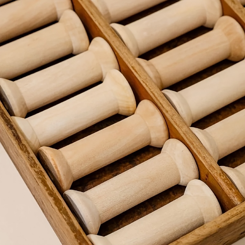 10pcs Wooden Spools Empty Bobb - Thread Bobbins Empty incelemesi ve fiyatı